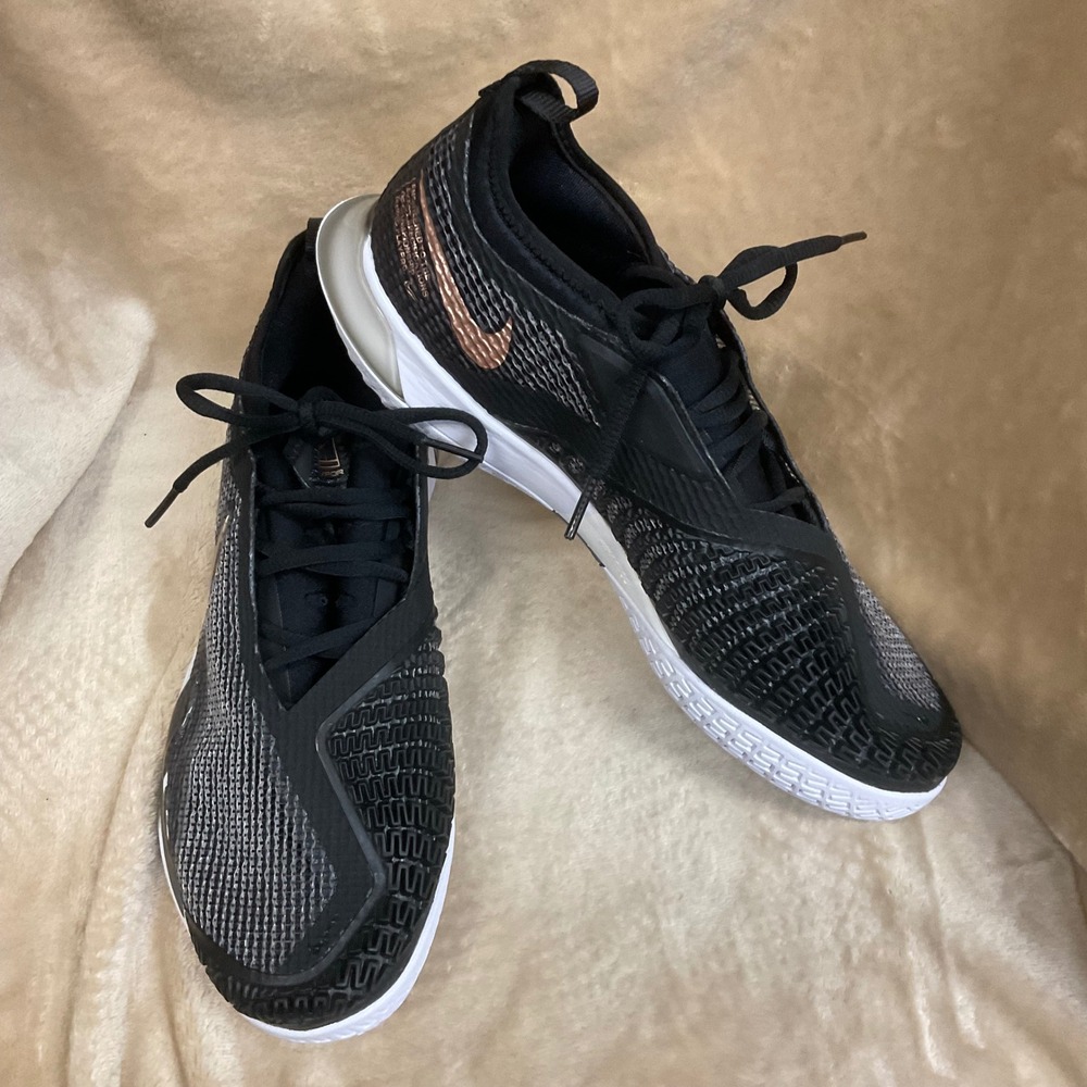 Nike React Vapor NXT HC Sneaker Black, Metallic Red Bronze, and White (W) 9.5